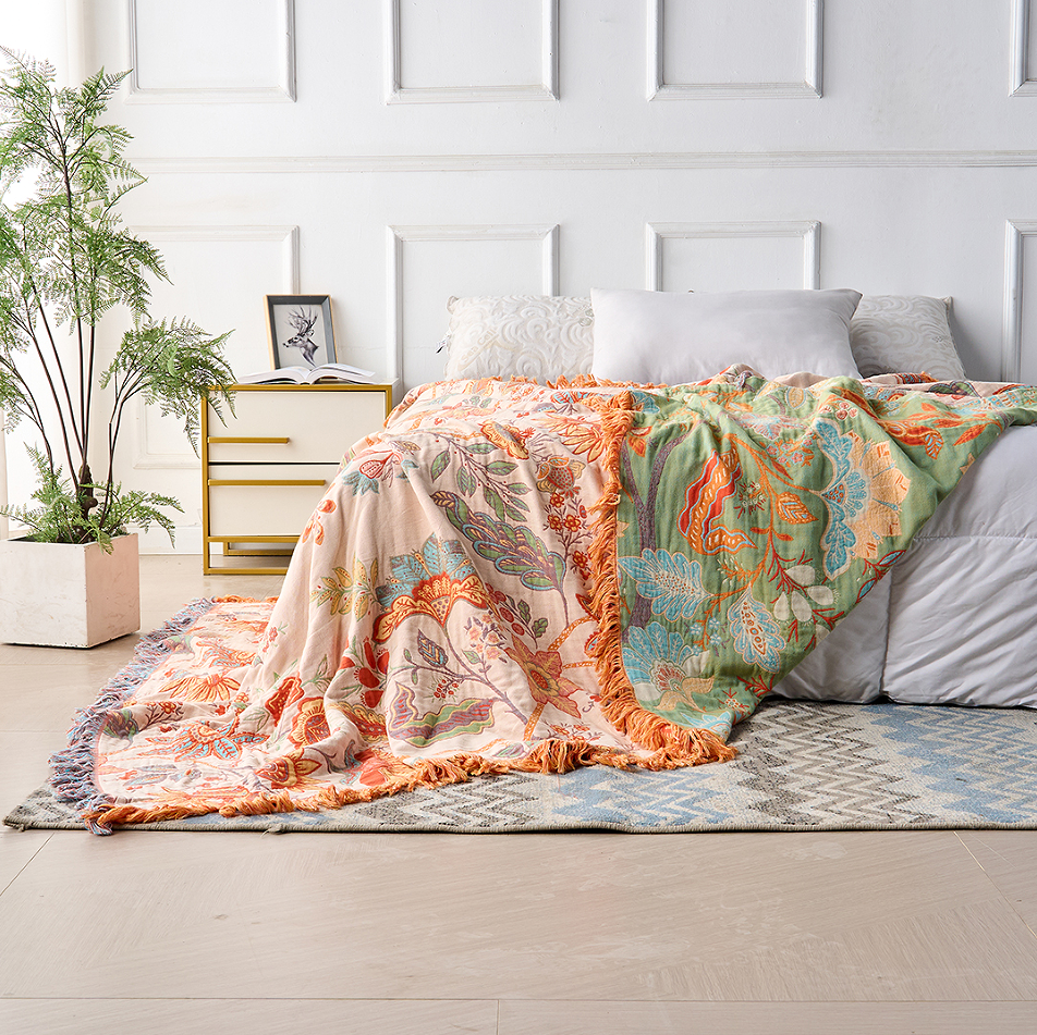 Floral Comfort Blanket Breathable & Skin‑Friendly Design