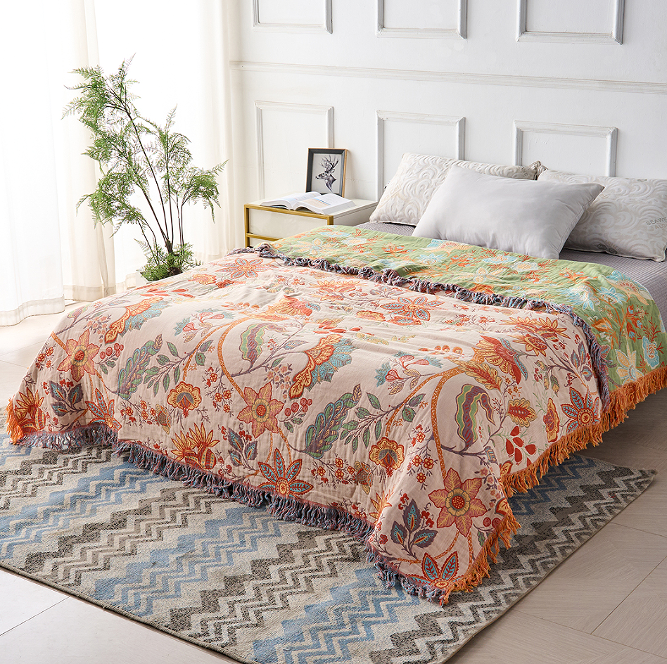 Floral Comfort Blanket Breathable & Skin‑Friendly Design