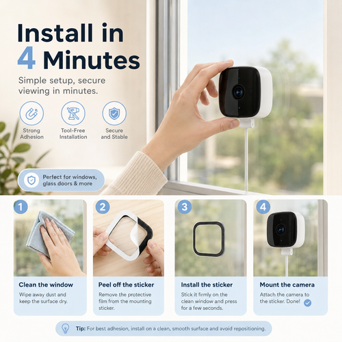 Bondilane — 1080P WiFi Window Security Camera with 32GB Card