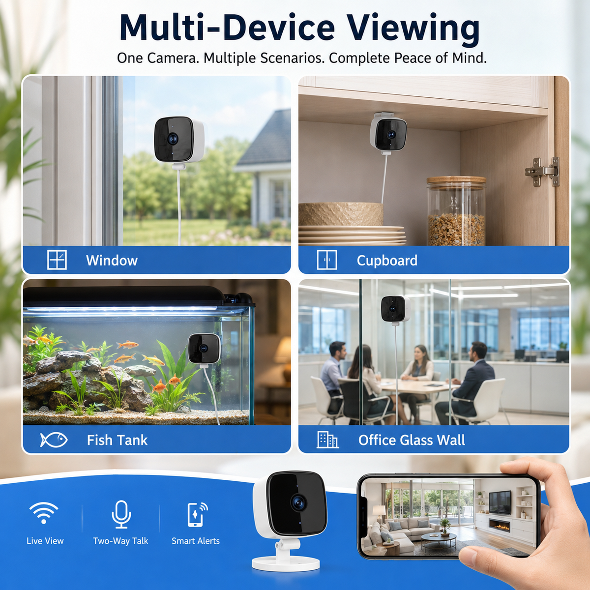 Bondilane — 1080P WiFi Window Security Camera with 32GB Card