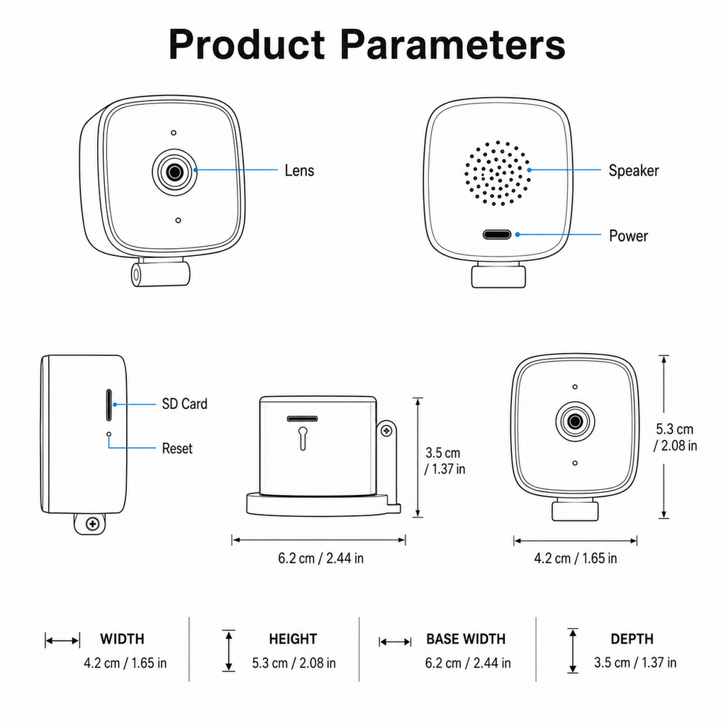 Bondilane — 1080P WiFi Window Security Camera with 32GB Card