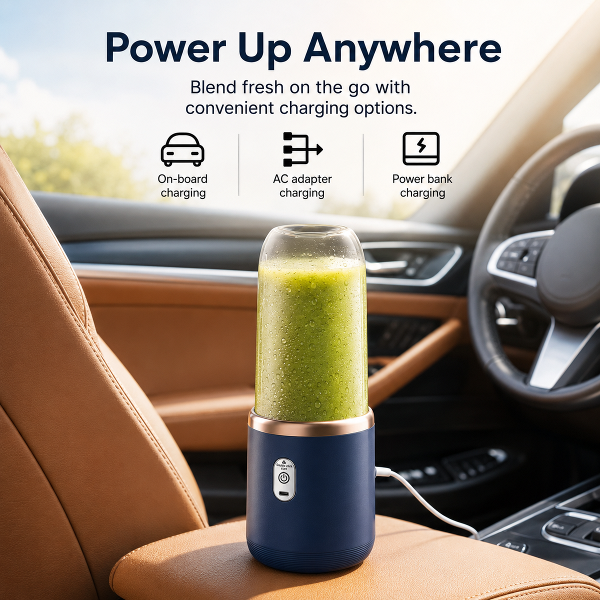 Bondilane — Portable USB Rechargeable Juicer Blender with 2 Cups