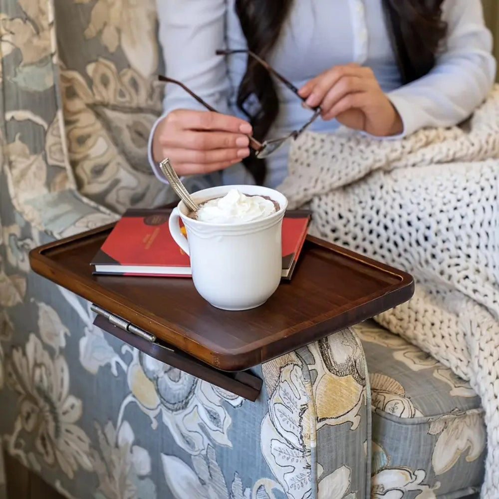 Bondilane — Bamboo Clip-On Armrest Tray Table