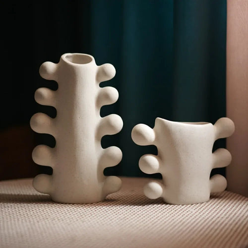 Bondilane — Artistic Textured Ceramic Decorative Chrysalis Flower Vase