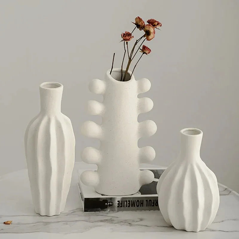Bondilane — Artistic Textured Ceramic Decorative Chrysalis Flower Vase