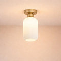 Bondilane — LED Ceiling Light Pleated Glass Gold Finish