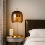 Bondilane — Stained Glass Table Lamp Gold Iron Base