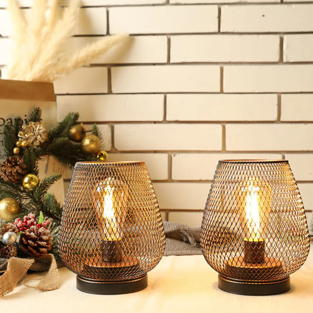 Bondilane — Wireless Rechargeable Metal Mesh Table Lamp Warm White LED