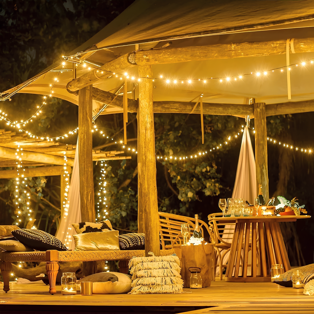 Bondilane — Bright Solar LED String Lights Outdoor Waterproof Garden Decor