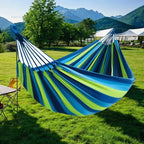 Bondilane — Canvas Hammock | Striped Double Swing Bed – Indoor & Outdoor Camping Hammock