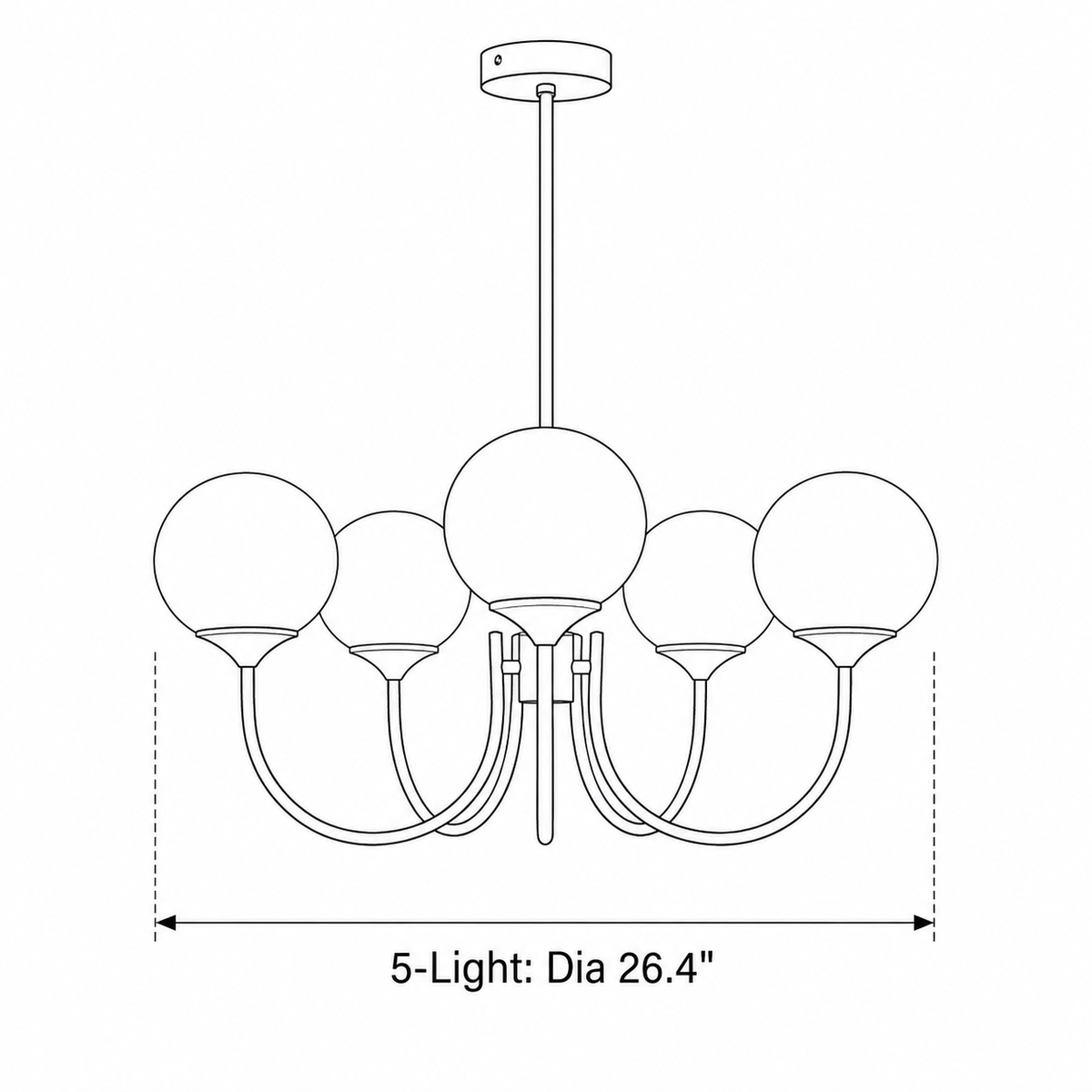 Bondilane — Modern Glass Globe Chandelier