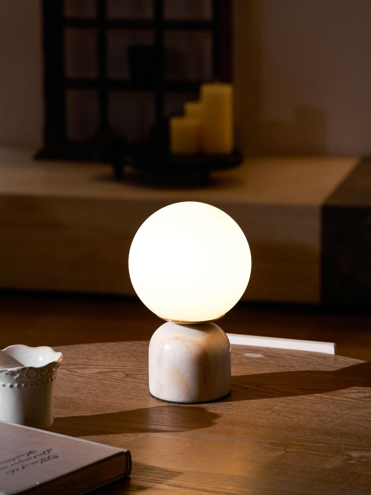 Bondilane — Contemporary Orb Accent Table Lamps for Indoor Use
