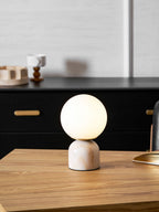 Bondilane — Contemporary Sphere Fusion Warm Marble Table Lamp