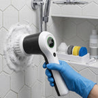 Bondilane — Cordless Electric Spin Scrubber with 2 Speeds & Battery Display, 6 Head Cleaning Brush for Bathroom, Sink & Window
