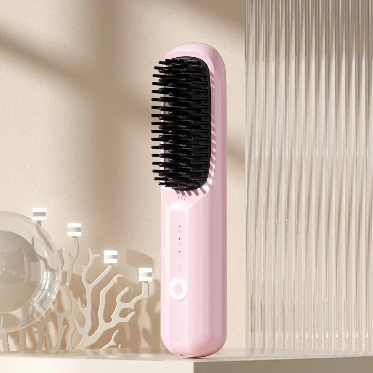 Bondilane — Cordless Hair Straightener Brush Portable Negative Ion Ceramic Hot Comb