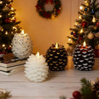 Bondilane — Cosy Artisan-inspired Flameless Pinecone LED Candles with Remote Timer
