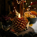 Bondilane — Cosy Artisan-inspired Flameless Pinecone LED Candles with Remote Timer