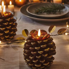 Bondilane — Cosy Artisan-inspired Flameless Pinecone LED Candles with Remote Timer
