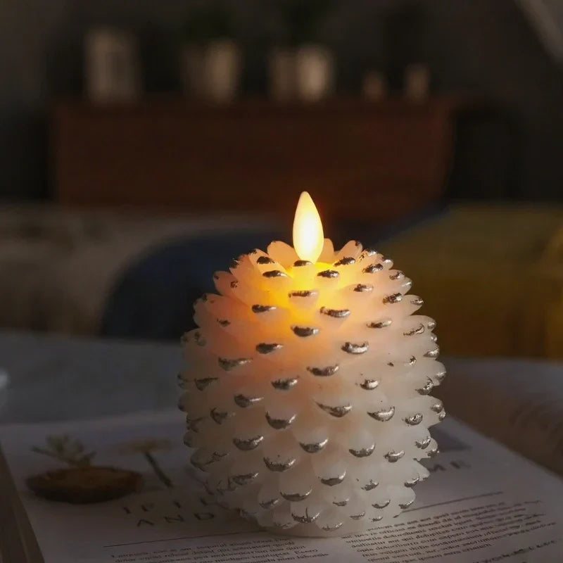 Bondilane — Cosy Artisan-inspired Flameless Pinecone LED Candles with Remote Timer