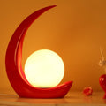 Bondilane — Crescent Adjustable Weatherproof Glass Table Lamps for Living Spaces