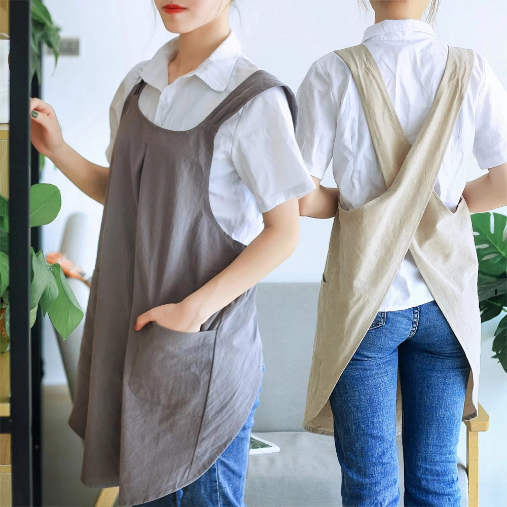 Bondilane — Cross‑Back Apron Dress Korean‑Inspired Minimalist Style