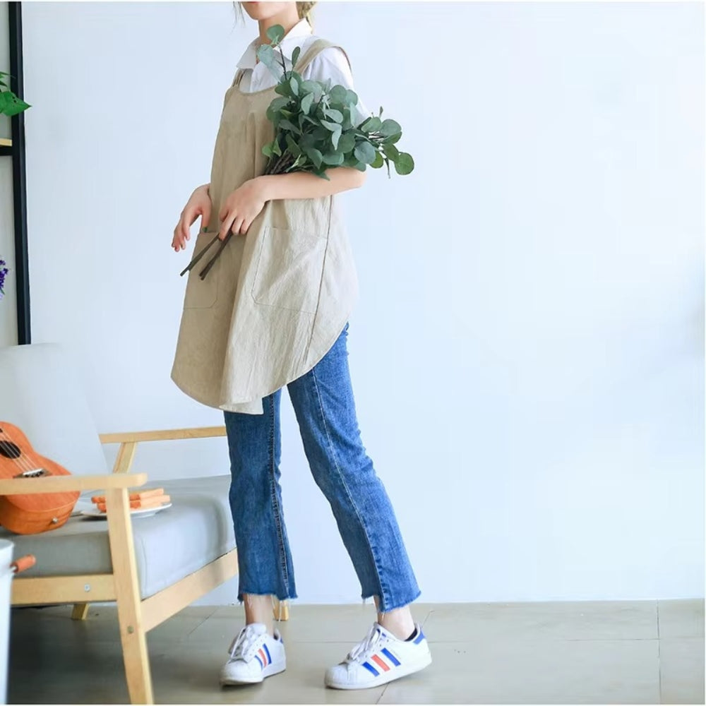 Bondilane — Cross‑Back Apron Dress Korean‑Inspired Minimalist Style