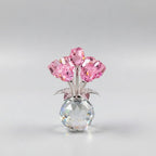 Bondilane — Crystal Rose Figurine Eternal Glass Flower Vase Gift Her