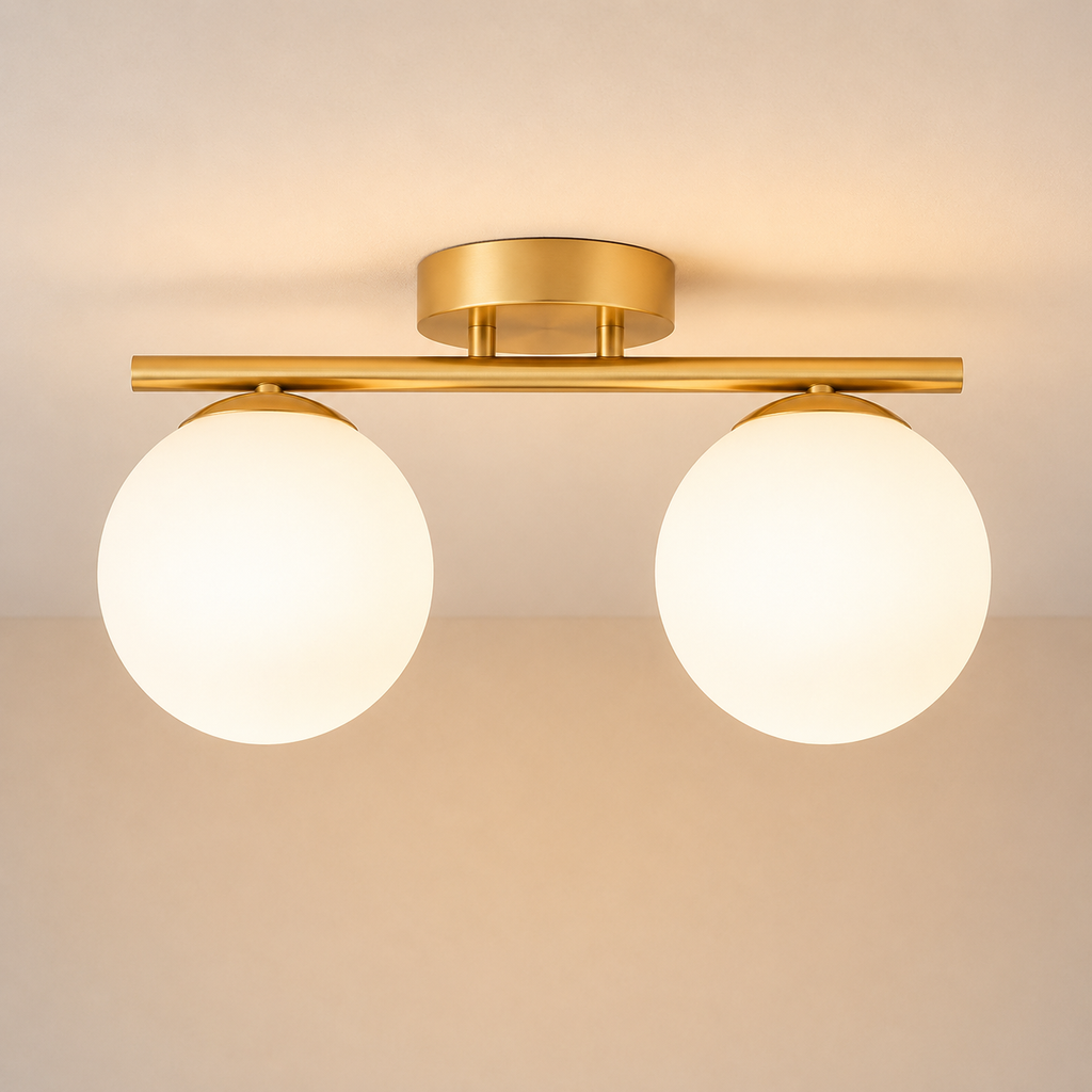 Bondilane — Opaline LED Ceiling Lamp with Globe Shades