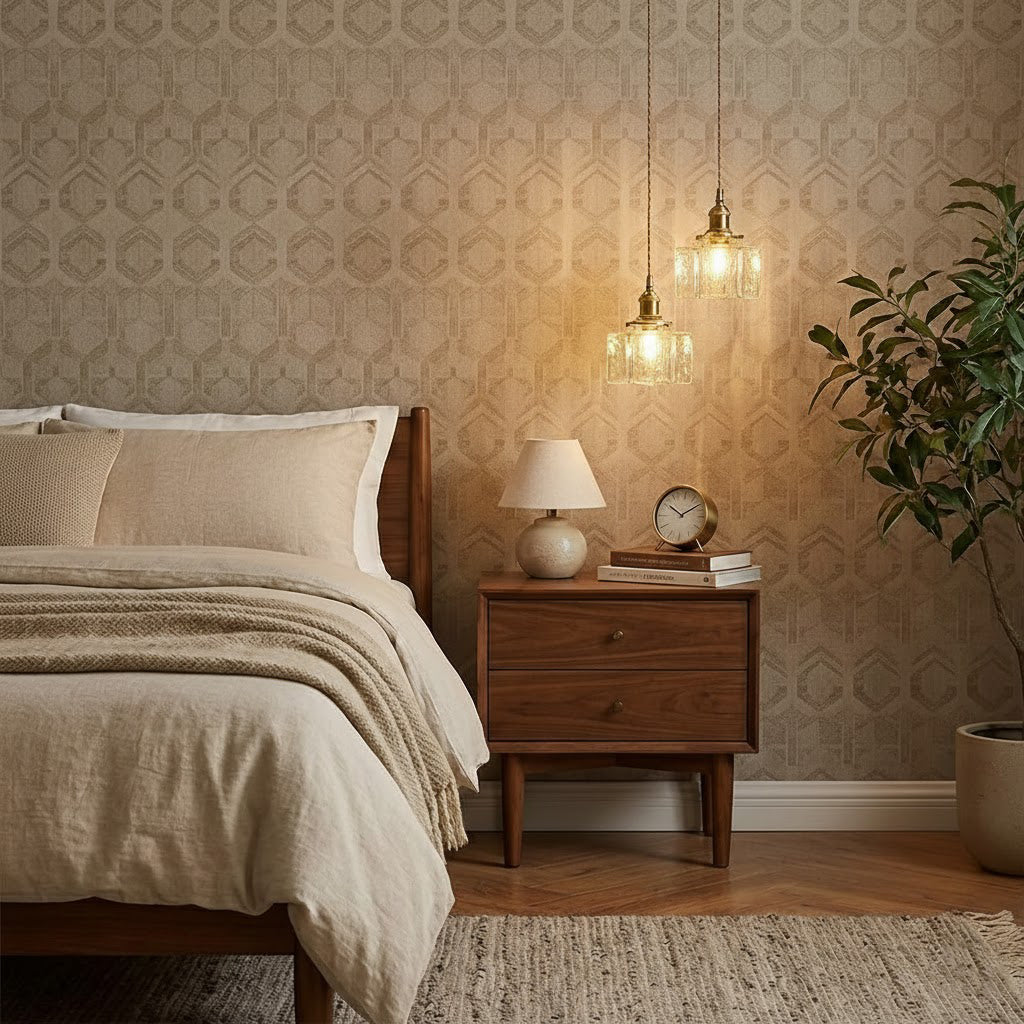 Bondilane — Elara Brass & Glass Pendant Light