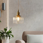 Bondilane — Elara Brass & Glass Pendant Light