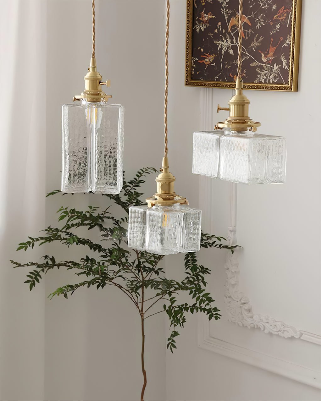 Bondilane — Elara Brass & Glass Pendant Light