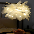 Bondilane — Feather Palm LED Bedside Table Lamp with Remote Control