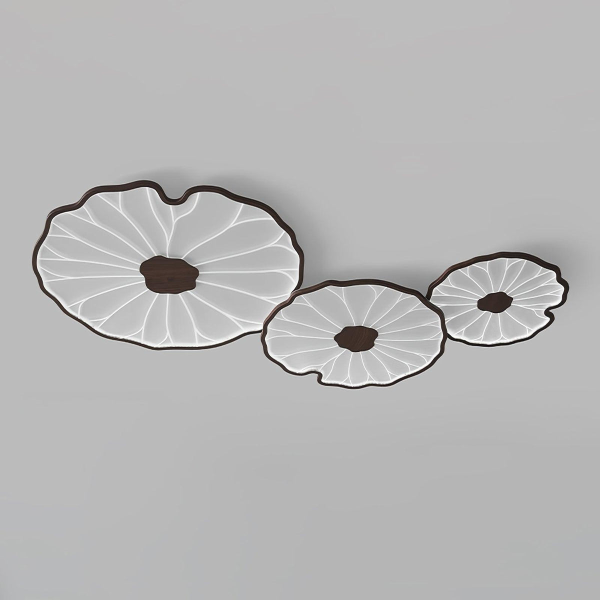 Bondilane — Flush Mount Ceiling Light Leaf Shaped LED Wood Fixture