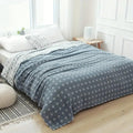Bondilane — Geometric Diamond Dot Blanket with Three-Layer Gauze