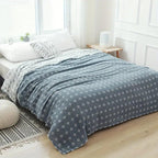 Bondilane — Geometric Diamond Dot Blanket with Three-Layer Gauze