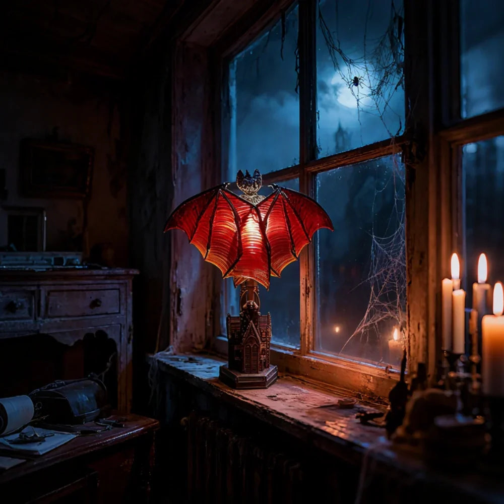 Bondilane — Gothic Bat Table Lamp with Warm Ambient Light for Home Decoration