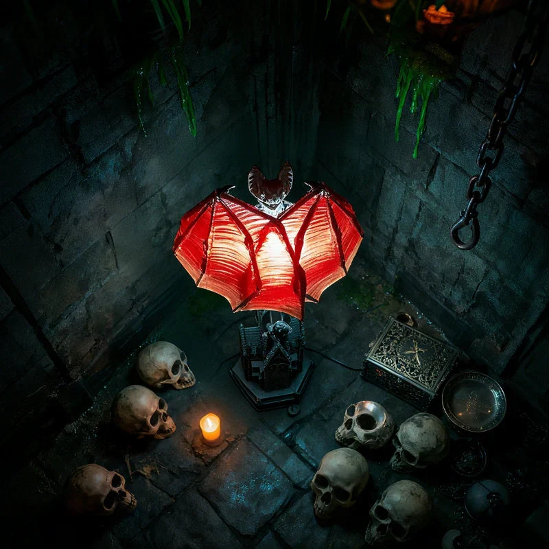 Bondilane — Gothic Bat Table Lamp with Warm Ambient Light for Home Decoration