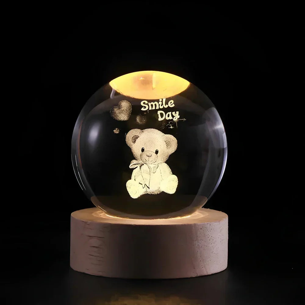 Bondilane — LED Crystal Sphere Night Light Cosmic Ambient Home Decor