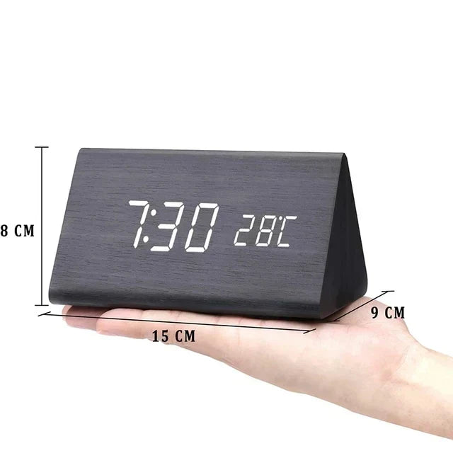 Bondilane — LED Smart Alarm Clock | Modern Voice-Controlled Wooden Design