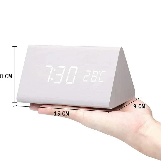 Bondilane — LED Smart Alarm Clock | Modern Voice-Controlled Wooden Design