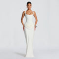 Bondilane — Long Sleeve Bodycon Maxi Dress Fitted Elegant Fishtail Cocktail Gown