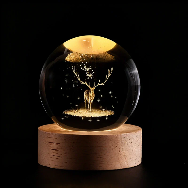 Bondilane — Luminous 3D Crystal Planet Ball LED Night Lamp