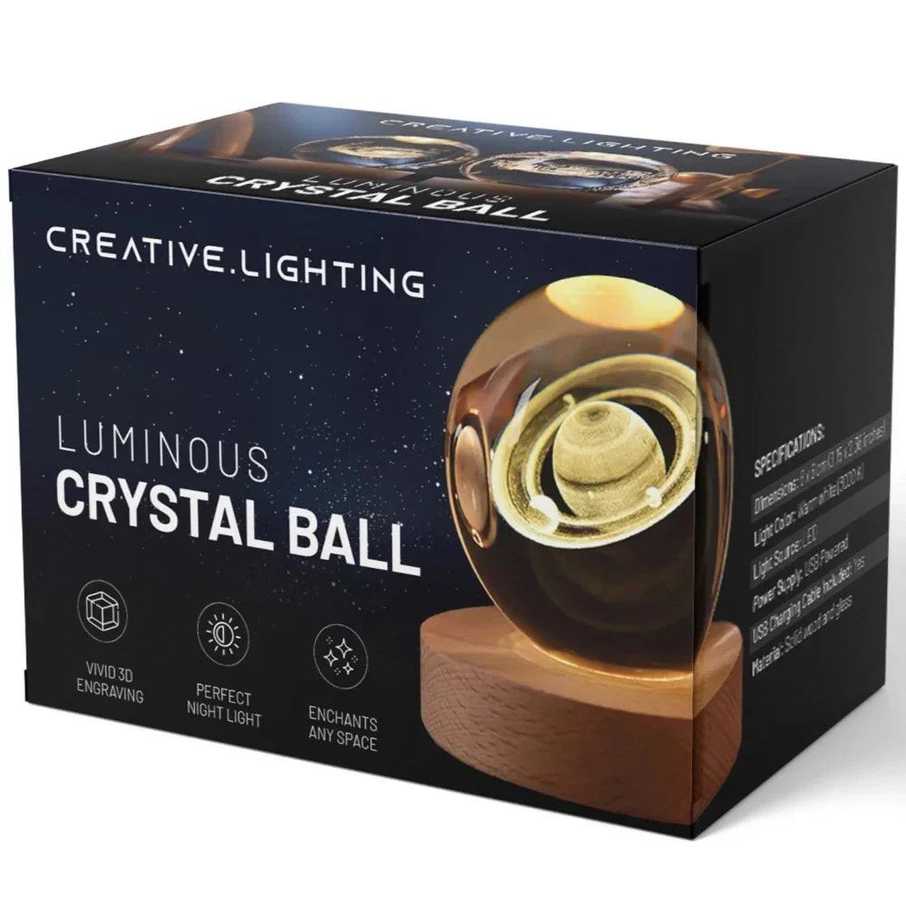 Bondilane — Luminous 3D Crystal Planet Ball LED Night Lamp