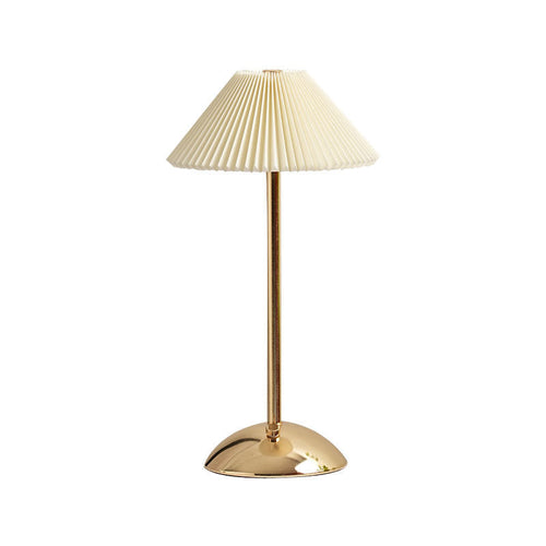 Bondilane — Brass Cone Fabric Table Lamp