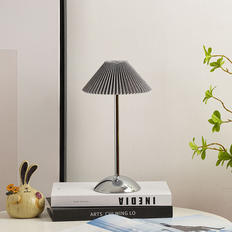 Bondilane — Brass Cone Fabric Table Lamp