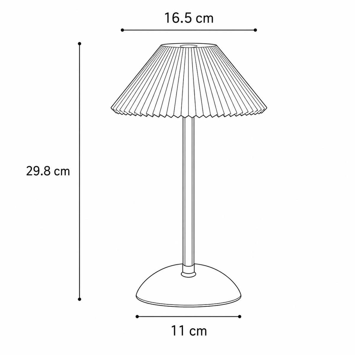 Bondilane — Brass Cone Fabric Table Lamp