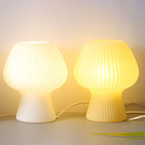 Bondilane — Minimalist Sturdy Mushroom Glass Table Bedside Lamp