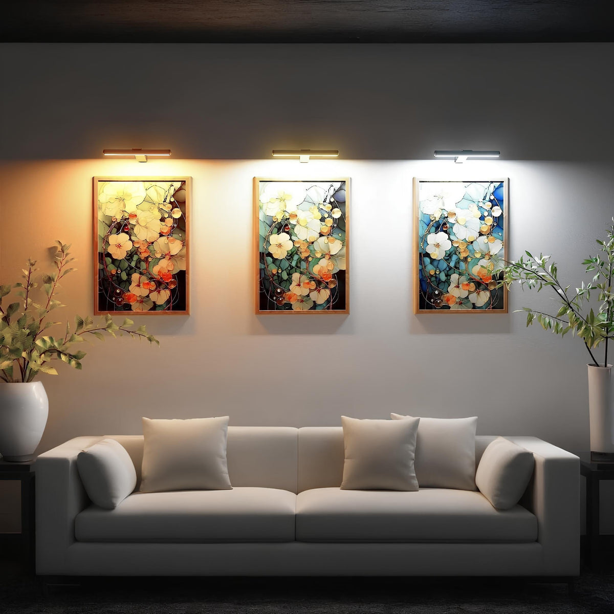 Bondilane — Modern Slim Cordless Wall Art Light with Adjustable 3 Lighting Colours