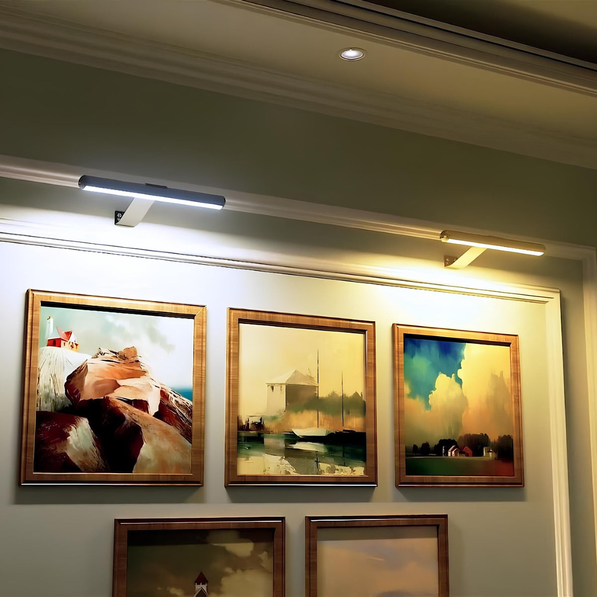 Bondilane — Modern Slim Cordless Wall Art Light with Adjustable 3 Lighting Colours