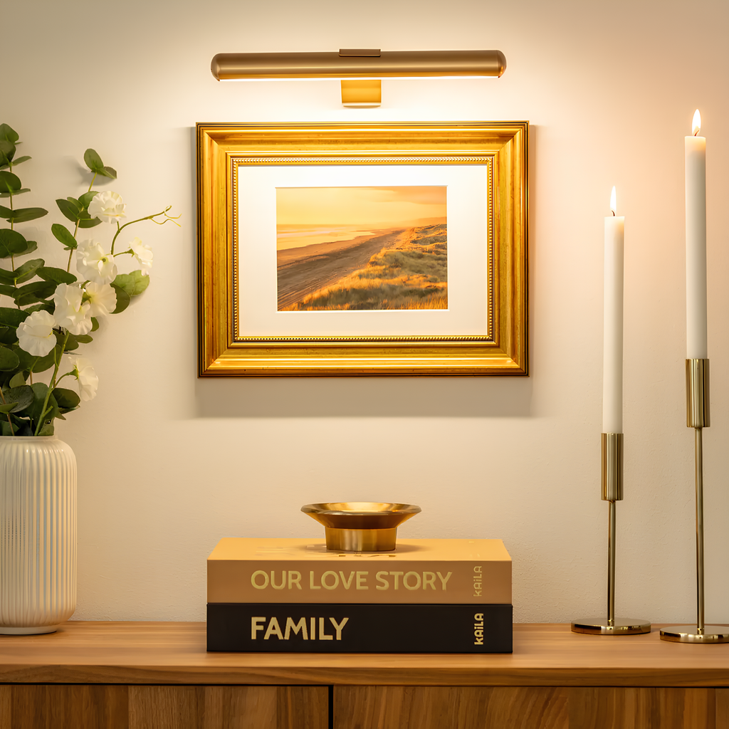 Bondilane — Modern Slim Cordless Wall Art Light with Adjustable 3 Lighting Colours